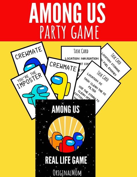 Among Us Party Game Games To Play On Birthday Party, Among Us Games In Real Life, Real Life Among Us Game, Among Us Free Printable, Among Us Real Life Game, Among Us Party Games, Among Us Birthday Party Ideas, Among Us Printable, Among Us In Real Life