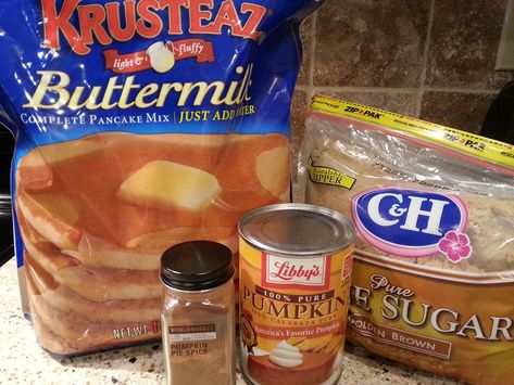 Easy Pumpkin Pancakes, Krusteaz Pancake Mix, Pumpkin Pancakes Easy, Spice Pancakes, Pumpkin Spice Pancakes, Pumpkin Pie Spice Mix, Pumpkin Pancake Recipe, Easy Pumpkin Pie, Pumpkin Waffles