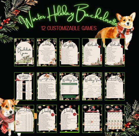 Christmas Bachelorette Party, Christmas Bachelorette, Party Games Christmas, Themed Bachelorette, Games Christmas, Hen Party Games, Christmas Game, Bachelorette Games, Word Scramble