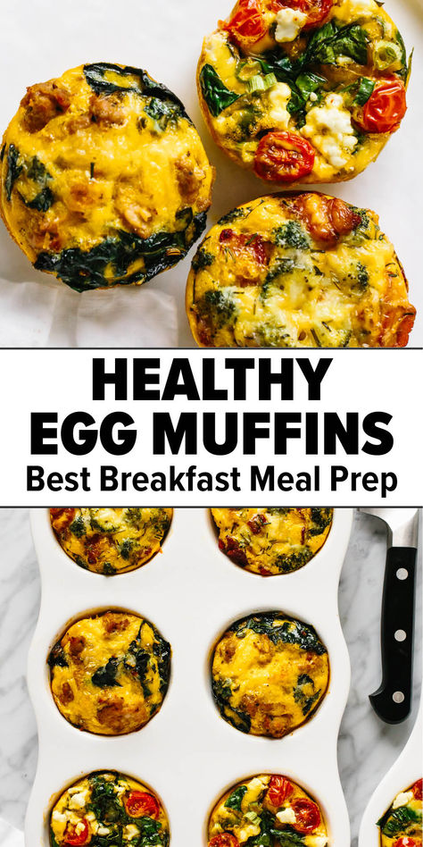 Healthy egg muffins Meal Prep Eggs Breakfast, Breakfast Ideas Healthy Meal Prep, Breakfast Prep Healthy, Egg Breakfast Healthy, Breakfast Muffins Egg, Egg Meal Prep, Breakfast Prep Ideas, Downshiftology Recipes, Antiinflammatory Meals