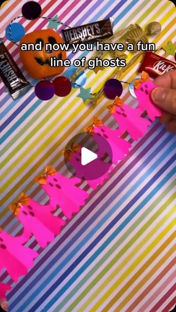 Timm Sevitz on Instagram: "Easy Halloween Paper Chain Ghost Craft For Kids 👻

Looking for a fun, not-so-spooky Halloween art project? Try making these adorable paper chain ghosts! I used pink paper for a cute twist, but you can make them in any color you like—white, orange, or even black for a more traditional spooky vibe! 

These ghost chains are perfect for decorating your home during the spooky season. Hang them in doorways, drape them over your fireplace, or string them up along the stairs for a playful touch. They also make the cutest addition to the outside of a boo basket for friends!

It’s an easy and fun project for when the kids are feeling bored, and the best part is you probably have everything you need at home—just some paper, scissors, and glue!

So gather the little ones an Halloween Paper Chain, Ghost Craft For Kids, Ghost Craft, Halloween Art Projects, Ghost Crafts, Happy Haunting, Paper Chain, Boo Basket, Easy Halloween Crafts