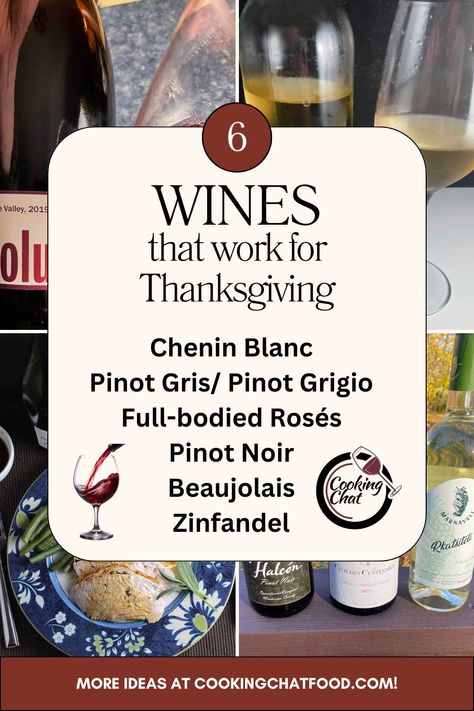 Trying to figure out what wine goes best with turkey, to serve for Thanksgiving or other holiday meals? This Cooking Chat article has a collection of six reliable wine choices for turkey and nine additional creative ideas. Includes both red wine for turkey and white wine. White Wine Pairings, Herb Roasted Turkey Breast, Herb Roasted Turkey, Thanksgiving Wine, Roasting Times, Gravy Ingredients, Turkey Breast Recipe, Roast Turkey Breast, Roast Turkey