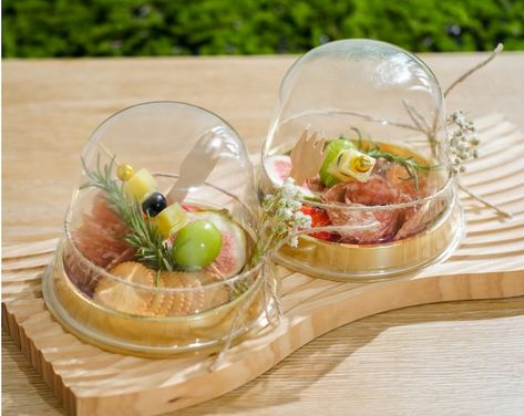 Charcuterie Favor Cups With Mini Wooden Forks for Food Favor - Etsy Charcuterie Dome, Charcuterie Board Display, Birthday Catering, Individual Appetizers, Charcuterie Party, Salad Appetizer Cups, Charcuterie Display, Appetizer Display, Party Favor Cups