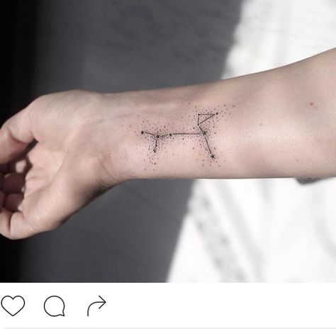 Constellation Tattoo. Sirius. Cannis Majoris Regulus Constellation Tattoo, Sirius Star Tattoo, Sirius Black Tattoo Ideas, Cassiopeia Tattoo Constellations, Sirius Constellation Tattoo, Sirius Star Constellations Tattoo, Sirius Tattoo, Cassieopia Constellation Tattoo, Ursa Major Tattoo