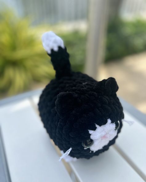 ✨ Introducing Tuxedo, our latest creation: a charming black and white kitty! 🐱 Perfect for cozy cuddles or as a unique gift for cat lovers. 🖤🤍 #handmade #handcrafted #crochet #cat #pet #animals #toy #etsy #cute #foryou Crochet Tuxedo Cat, Black Cat Crochet, Black And White Kitty, Cozy Cuddles, Crochet Plushies, Black And White Cat, Pet Animals, Free Cats, Tuxedo Cat