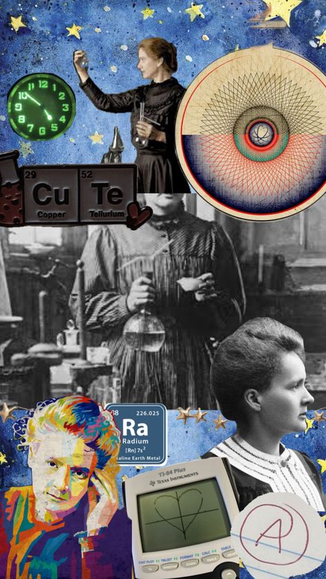 aesthetic stem collage marie curie slay always and forever #radiumisyummy Marie Curie Aesthetic, Marie Currie, Dental Aesthetics, Science Girl, Easy Room Decor, Minimalist Fashion Men, Bulletin Journal Ideas, Marie Curie, Space Science