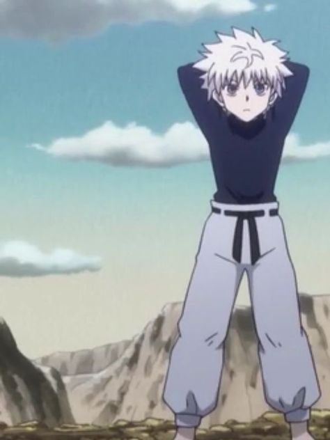 Killua Outfit Hxh, Killua Zoldyck Outfits, Killua Chimera Ant Arc Outfit, Killua Clothes, Killua Costume, Killua Fashion, Killua Outfits, Killua Cosplay, Killua Zoldyck