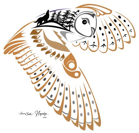 Coastal Native American Art, Native American Owl Art, Alaska Native Tattoo, Arte Haida, Crow Painting, Native American Tattoo, Native Artwork, Pacific Northwest Art, Haida Art