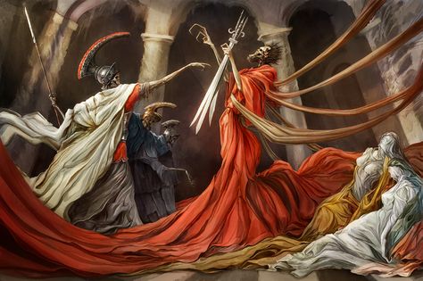 ArtStation - Oath of Horatii, Alexandre Chaudret Masterpieces Painting, Skeleton Illustration, The Masterpiece, Wallpaper Online, Original Wallpaper, Cthulhu, Digital Wallpaper, Ipad Air, Macbook Air