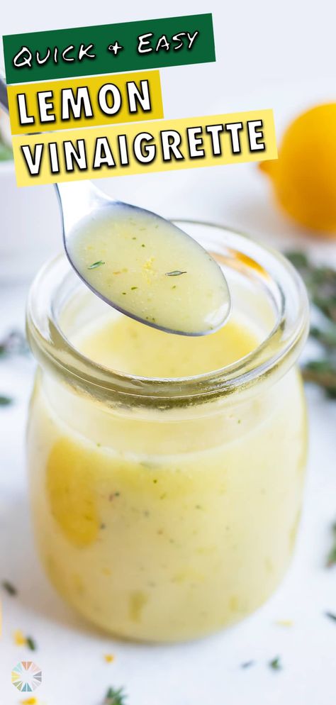 Lemon Salad Dressings, Quinoa Salads, Lemon Juice Recipes, Lemon Vinaigrette Dressing, Vinaigrette Dressing Recipe, Lemon Salad, Salad Dressing Recipes Healthy, Salad Dressing Recipes Homemade, Refreshing Food