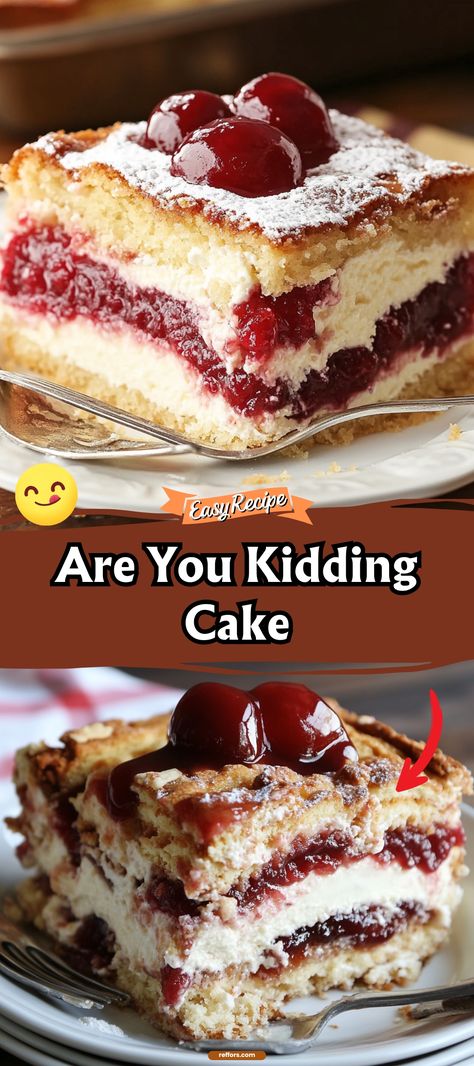 This Are You Kidding Cake is as fun to eat as it is to say! With minimal effort and maximum flavor, this cake delivers a rich, moist texture that will leave everyone asking for the recipe. It's the perfect quick-fix dessert. #EasyBakeCake #DessertTime #AreYouKidding Lush Cake Recipes, Iron Skillet Cake Recipes, Cake With Pie Filling Recipe, Best 9x13 Cake Recipes, Birthday Deserts Ideas Not Cake, Do Nothing Cake Recipe, Cakes That Travel Well, Cake Walk Cakes Ideas Simple, Nesquick Cake