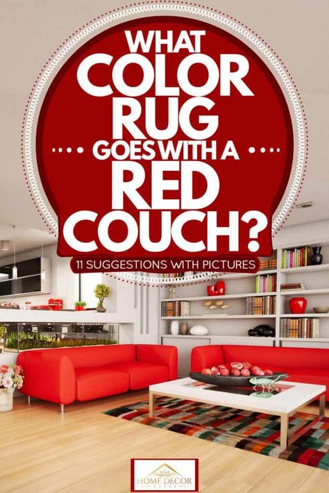 Rugs For Red Sofa, Rug With Red Couch, Rug For Red Sofa, Living Room Decor With Red Couch, Red Leather Couch Decor, Red Leather Couches Living Room Decor, Red Couches Living Room Decor, Red Sofa Living Room Ideas Color Combos, Red Sofa Living Room Color Schemes