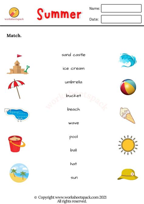 Summer Vocabulary, Seasons Worksheets, Weather Worksheets, Summer Worksheets, Sequencing Worksheets, Holiday Worksheets, Kindergarten Phonics Worksheets, Pattern Worksheet, Seasons Activities