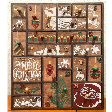 Bulk-buy Hot Sale DIY Christmas Unfinished Wooden Advent Calendar with 24 Drawers price comparison Wooden Advent Calendar Ideas, Rustic Advent Calendar, Homemade Advent Calendar, Wood Advent Calendar, Homemade Advent Calendars, Christmas Advent Calendar Diy, Wooden Advent Calendar, Advent Ideas, Advent Calenders