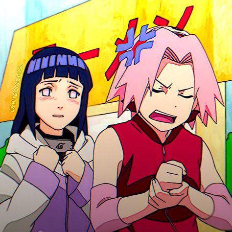 #hinata #sakura #naruto Sakuhina Friendship, Hinata And Sakura, Sakura And Hinata, Naruto Pfp, Friendship Wallpaper, Beat Friends, Hinata Icon, Sakura Naruto, Sakura Icons