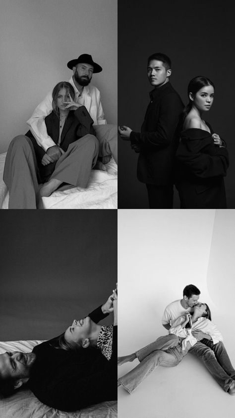 Couple Photoshoot At Studio, Monochromatic Couple Photoshoot, Couples Photoshoot Indoor Studio, Moody Family Photos Studio, Intimate Studio Photoshoot, Casual Couple Photoshoot Outfit Ideas Studio, Family Photoshoot Modern, Minimalistic Family Photoshoot, Monography Photoshoot