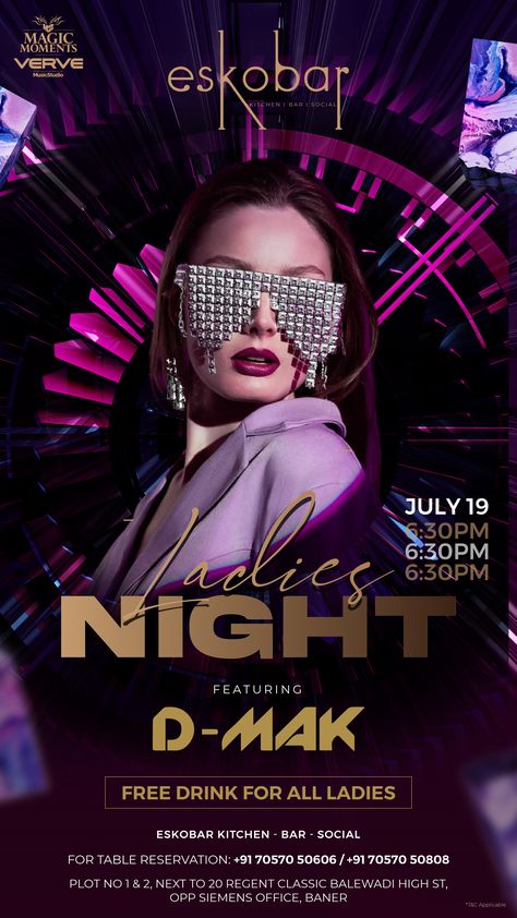 Clubbing Background, Ladies Night Poster, Glitz And Glamour Party, Ladies Night Flyer, Club Party Flyer, Dj Flyer, Glamour Party, Free Psd Flyer Templates, Flyer Free