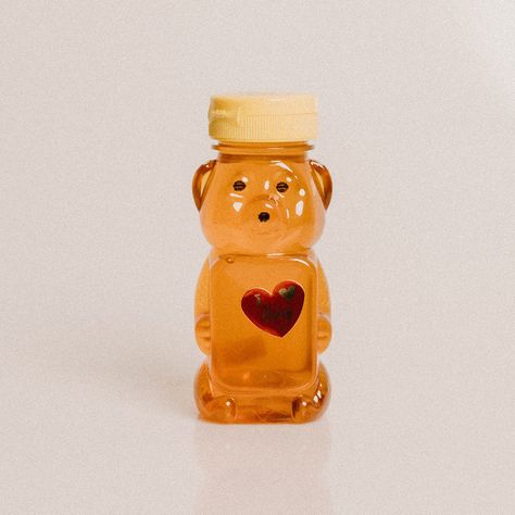 Honeycore Aesthetic, Honey Bear Bottle, Bear Aesthetic, Brain Tattoo, Thinking About Them, Honey Bottles, Bottle Tattoo, Christmas Decorations Garland, Bear Tattoo