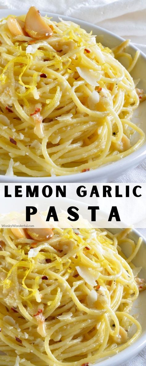 Keep this Lemon Garlic Pasta Recipe for a simple dinner idea or filling side dish. Pasta tossed with lemon, olive oil, red pepper flakes, parmesan and roasted garlic. Garlic Lemon Pasta Recipes, Pasta Side Dish For Salmon, Pasta With Roasted Garlic, Olive Oil Garlic Pasta Sauce, Pasta Sides For Salmon, Olive Oil Based Pasta Sauce, Guest Dinner Ideas, Lemon Olive Oil Pasta, Side Dishes For Salmon Dinner