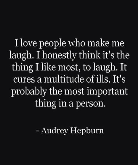 I feel the same way! Pic courtesy of Facebook. When Everything Goes Wrong, What I Like About You, Audrey Hepburn Quotes, Les Sentiments, To Laugh, Quotable Quotes, Love People, Audrey Hepburn, Great Quotes