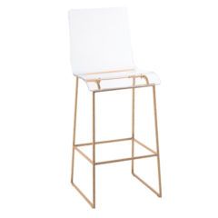 King 30.25" Bar Stool - Gold Gold Stool, Kitchen Breakfast Room, Dining Seating, Industrial Chic Style, Family Room Kitchen, William Penn, Statement Chairs, Sarah B, Counter Height Stools