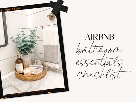 The ultimate airbnb bathroom essentials checklist (from amazon)! Bathroom Essentials Checklist, Airbnb Bathroom, Essentials Checklist, Airbnb Host, Bathroom Update, Amazon Products, Bathroom Essentials, Shower