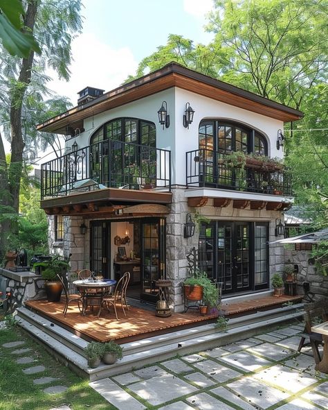 Living in a Container (@livinginacontainer) • Instagram photos and videos Lots Of Windows, Casa Vintage, Spanish Style Homes, Village House Design, Sims House, Dream House Exterior, House Goals, Tiny House Design, Dream House Decor