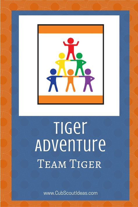 Cub Scout Tiger Team Tiger Team Tiger Cub Scouts Activities, Tiger Cub Scouts Activities, Service Project Ideas, Tiger Scouts, Cub Scouts Tiger, Cub Scout Crafts, Wolf Scouts, Cub Scout Activities, Tiger Cubs