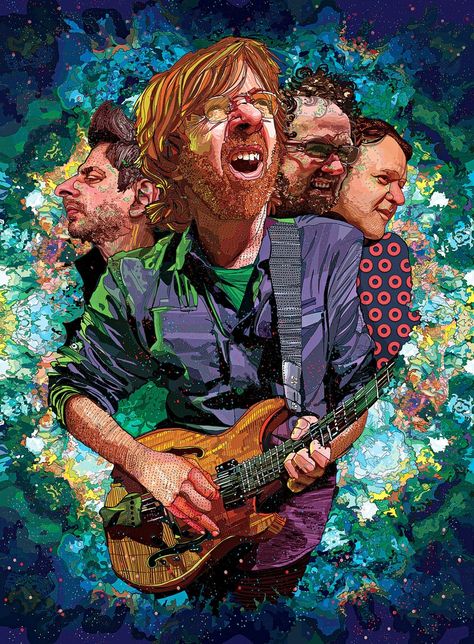 How Phish Learned to Get Along - Rolling Stone Phish Posters, The Jam Band, Rolling Stones Magazine, Communication Art, Phish, Rolling Stone, Band Posters, Decorative Cushion Covers, Vinyl Wall Art