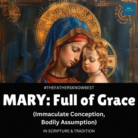 MARY: FULL OF GRACE (Immaculate Conception, Bodily Assumption of Mary) . . "Father Knows Best: offers a profound exploration of Marian doctrines, emphasizing her role as the Mother of God and her significance in Catholic theology. The book provides clear, well-reasoned defenses of Marian beliefs, addressing common misconceptions and highlighting her grace-filled life. Ideal for both beginners and seasoned apologists, it deepens the reader's understanding and devotion to Mary. #CatholicApolog... Devotion To Mary, Catholic Theology, Assumption Of Mary, Father Knows Best, Mother Of God, Immaculate Conception, Quick Saves