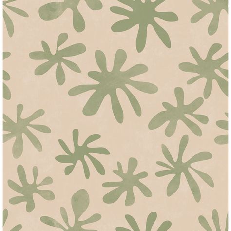 Alja Horvat Peel & Stick Abstract Wallpaper & Reviews | Wayfair Flower Peel And Stick Wallpaper, Blush Backdrop, Alja Horvat, Brewster Wallcovering, Wallpaper For Sale, Orange Decor, Green Field, Green Backdrops, Field Of Flowers