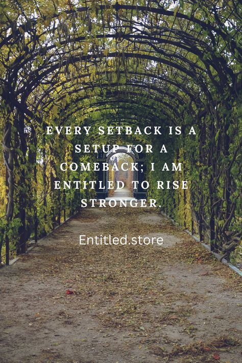 Every setback is just preparing you for a powerful comeback! I am entitled to rise stronger, and so are you. Follow @entitled.store for daily inspiration, positive affirmations, and the tools you need to thrive. Don’t miss out—let’s grow and rise together! Rising Strong, The Tools, Daily Inspiration, Positive Affirmations, Affirmations, Let It Be, Tools