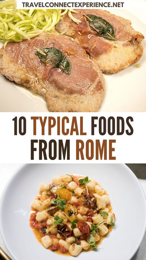 Heading to Rome, Italy, on your next trip? Don't forget to taste some of the local specialties like suppì, carciofo alla romana, carbonara, and many others that you've never heard about! Foods to try in Rome | Rome delicacies | Rome street food | Foods from Rome | Rome food guide | Rome for foodies | Best pasta in Rome | What to eat in Rome What To Eat In Rome, Rome Italy Food, Best Food In Rome, Romans Pizza, Rome Food, Vacation 2024, Foods To Try, Traditional Italian Dishes, Best Pasta