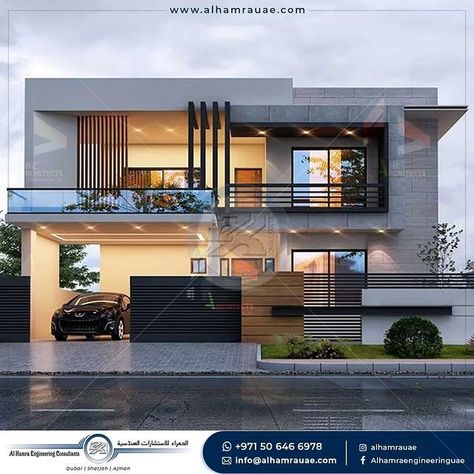 Duplex House Elevation Design Modern, Home Front Elevation, Elevation House, Elevation Architecture, Small House Design Architecture, Modern Bungalow House Design, Boundary Wall, House Outer Design, Small House Front Design