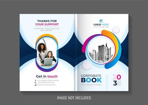 Brochures Design Creative, Creative Annual Report Cover Design, Exercise Book Design, Book Back Cover Design, Front And Back Cover Design, Handbook Cover Design, Book Front Cover Design, Book Front And Back Cover, Corporate Cover Design