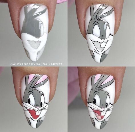 Beginner Nail Designs, Disney Nail Designs, Makeup Nails Designs, Fake Nails Designs, Bunny Nails, Easter Nail Art, Special Nails, Nail Art For Beginners, Fancy Nails Designs