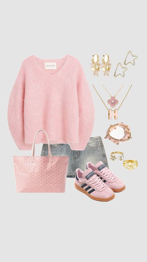 cute simple winter spring summer fall autumn pink blue denim going out fancy outfit Pink And Blue Aesthetic Outfit, Summer Fancy Outfits, Pink Fall Outfits, Modest Girly Outfits, Fancy Outfit, Cute Preppy Outfits, Stockholm Fashion, Simple Trendy Outfits, Cute Everyday Outfits