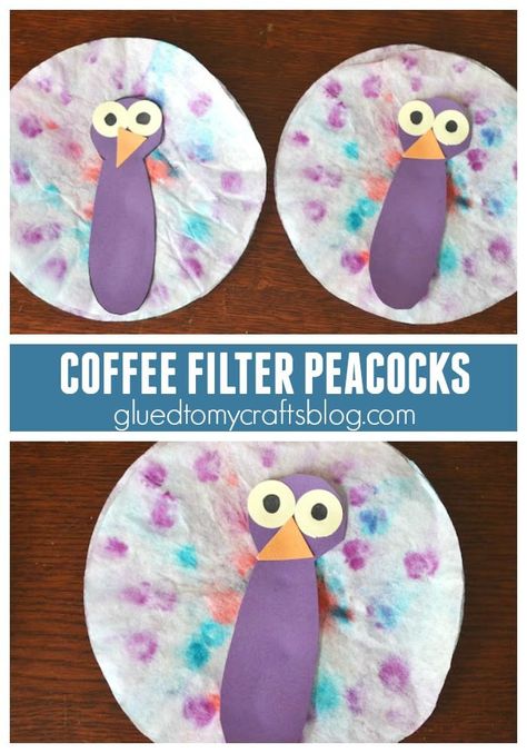 Zoo Crafts Preschool, Diy Peacock, Zoo Preschool, Animal Crafts Preschool, Zoo Crafts, Zoo Animal Crafts, Peacock Crafts, Coffee Filter Crafts, Coffee Drinker