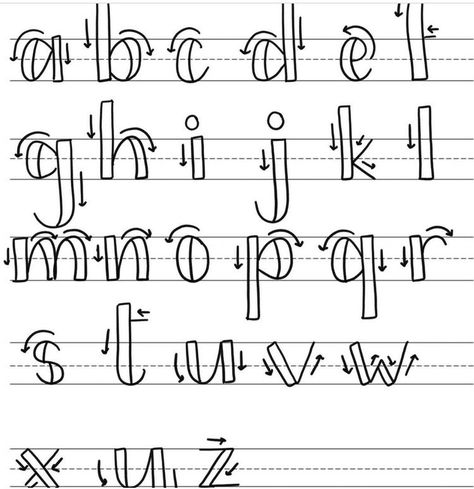 Faux Calligraphy Alphabet, Marker Calligraphy, Calligraphy Guide, Hand Lettering For Beginners, Hand Lettering Worksheet, Lettering Guide, Faux Calligraphy, Calligraphy For Beginners, Hand Lettering Fonts