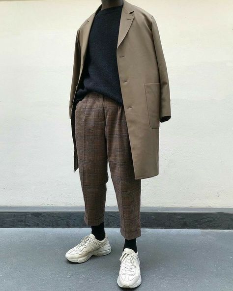 Minimal Streetwear, Single Breasted Coat, Elegante Casual, Mens Fashion Streetwear, Unisex Jacket, Men Fashion Casual Outfits, Streetwear Men Outfits, Mode Inspo, 가을 패션