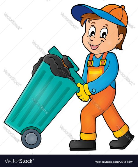 Garbage Collector, Garbage Truck, Chibi Drawings, Republic Day, School Crafts, The Collector, Winnie The Pooh, Png Images, Wall Painting