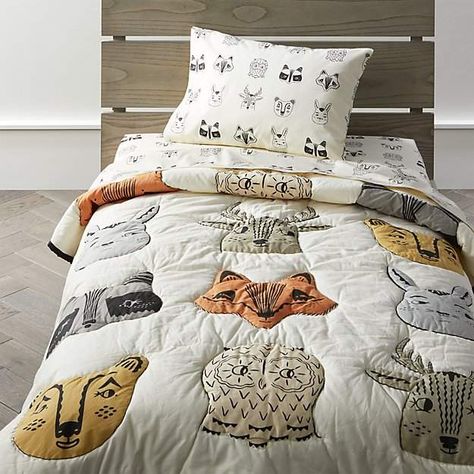 Woodland Animal Toddler Bedding. So cute!! Neutral tones. LOVE #sponsored Woodland Bedroom, Toddler Bed Boy, Forest Critters, Casa Disney, Animal Bedroom, Baby Crib Quilt, Toddler Sheets, Toddler Bedding, Toddler Boys Room