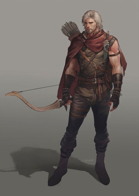 Master fully dressed | Aenaluck on Patreon Warrior Concept Art, Bow And Arrow, Dungeons And Dragons Characters, Fantasy Male, Concept Art Drawing, Fantasy Warrior, Arte Fantasy, Character Design Male, Fantasy Rpg