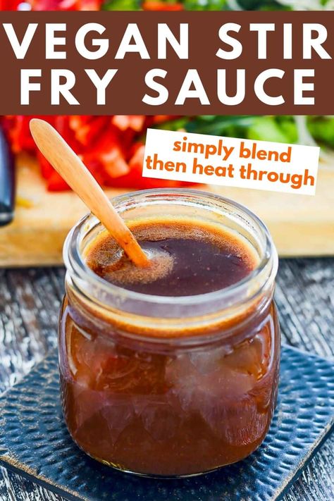 Easy Teriyaki Sauce, Jus Recipe, Vegan Sauce Recipes, Stir Fry Sauce Recipe, Vegan Stir Fry, Teriyaki Sauce Recipe, Quick Easy Vegan, Sauce For Rice, Tofu Stir Fry