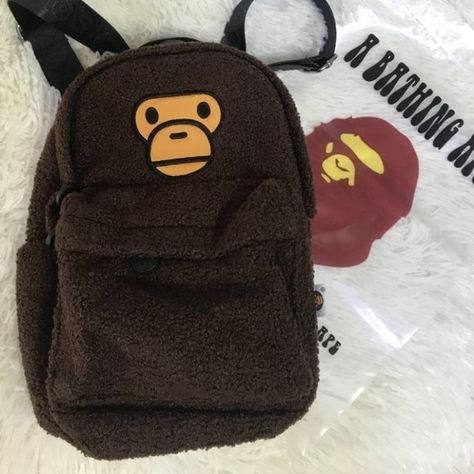 Bape Backpack Bape Backpack, Cute Backpacks, Pretty Bags, Cute Bags, Cute Fits, School Bag, Dream Clothes, Mini Backpack, Fitness Inspo