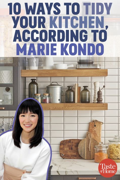 Marie Kondo Kitchen Organizing Ideas, Kitchen Tidy Ideas, Maria Kondo Organizing, Marie Kondo Kitchen, Konmari Kitchen, Maria Kondo, Marie Condo, Kon Marie, Mari Kondo