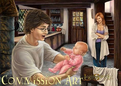 Ginny Fan Art, Harry And Ginny Fan Art, Luna Fanart, Harry Potter Couples, Harry Potter Ginny Weasley, Harry Potter Ginny, Harry Potter Next Generation, Harry And Ginny, Harry Potter Artwork