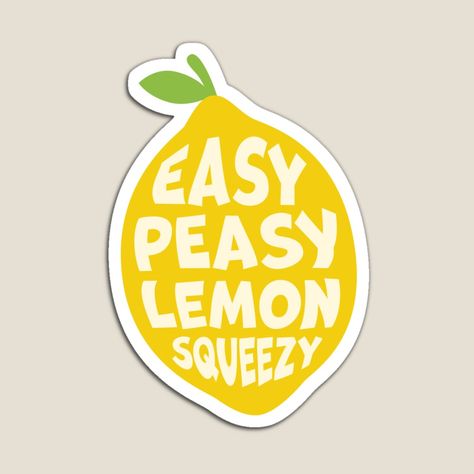 Stickers For Lockers, Lemon Quotes, Lemon Sticker, Easy Peasy Lemon Squeezy, Funny Laptop Stickers, Sticker Design Inspiration, Science Stickers, Small Stickers, Cute Laptop Stickers