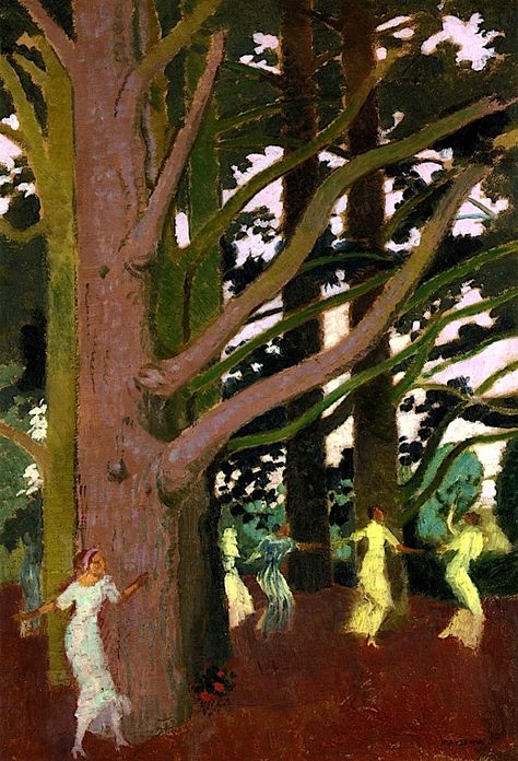 Maurice Denis Paintings, Playing In The Woods, Les Nabis, Maurice Denis, Large Trees, Edouard Vuillard, Avant Garde Artists, Pierre Bonnard, Fauvism