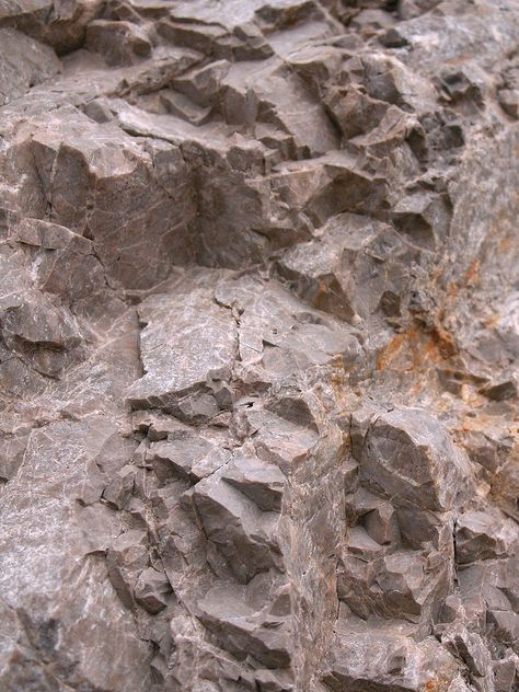 Triassic Dolomitic-Rocks from Slovakia. Dolostone or Dolomite Rock is a sedimentary carbonate rock that contains a high percentage of the mineral dolomite. Most dolostone formed as a magnesium replacement of limestone or lime mud prior to lithification. It is resistant to erosion and can either contain bedded layers or be un-bedded. It is less soluble than limestone in weakly acidic groundwater, but it can still develop solution features over time. Dolomite Rock, Dolomite Stone, Natural Cave, Rock Textures, Tile Texture, Model Train Scenery, Sedimentary Rocks, Vivarium, Stone Texture